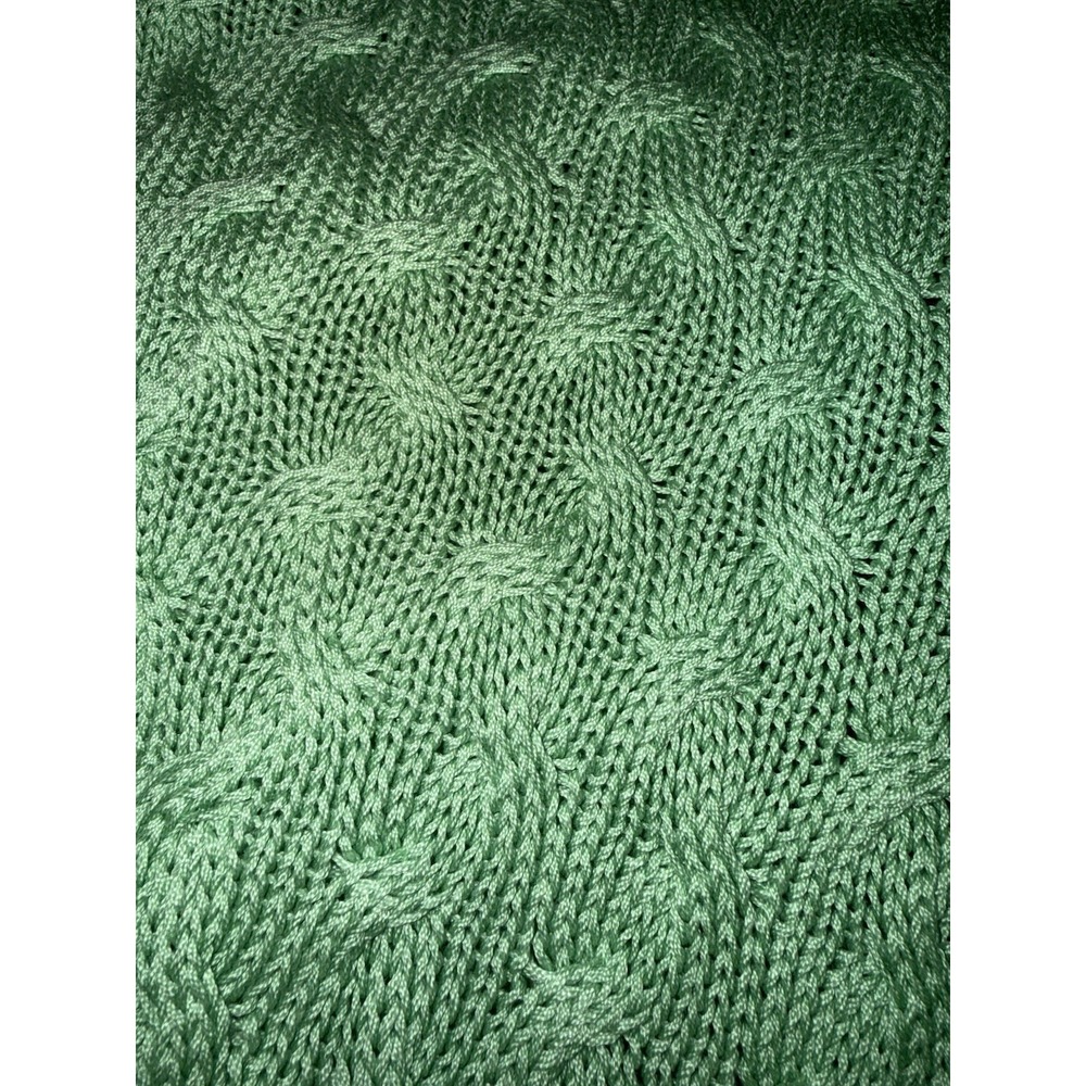 Talbots Women's Cardigan Sweater Vest With Drawstring Belt Green Size XL - Picture 6 of 6